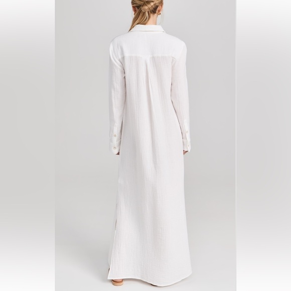 Faherty Dream Organic Cotton Gauze Maxi Shirtdress - Picture 4 of 4